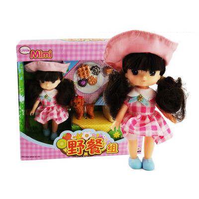 

mimiworld play house scene set girl child doll toys happy picnic group