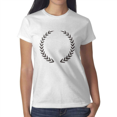 

Textured Laurel Wreath Short Sleeve tee Shirts for Womens Design Novelty Family Tee