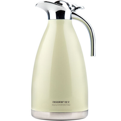 

Wei Ai insulation pot household thermos bottle hot pot thermos 304 stainless steel European insulation kettle 2L ivory white