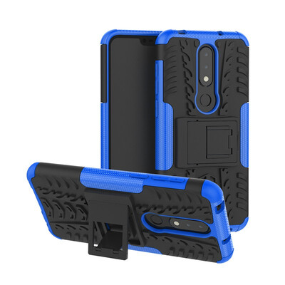 

Fecoprior Case for Nokia X6 NokiaX6 Back Cover Stand Silicon TPU PC Armor Heavy Rugged Phone Celulars Fundas Coque