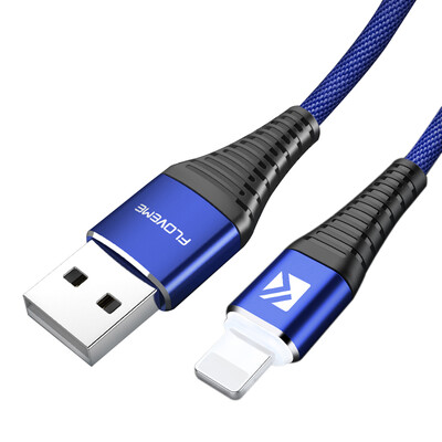 

FLOVEME LED For Lightning to USB Cable For i-Phone X  Max Fast Charger Charging USB Data Cable For i-Pad i-Phone 6 6S Wire Cord
