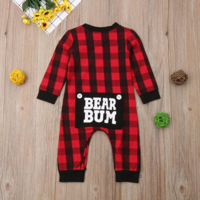 

Christmas Newborn Baby Boys Girls Checks Romper Bodysuit Jumpsuit Outfit Clothes