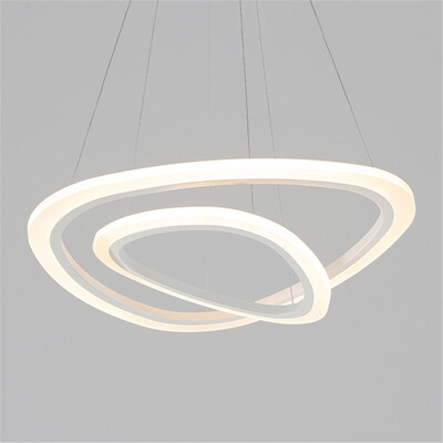 

Baycheer HL487488 Anti-glare Modern Lighting Single Multi Tiered Acrylic White Light LED Oval Chandelier