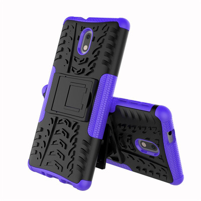 

Fivice Nokia 3 Case TPU anti-fall tire pattern back clip bracket phone case