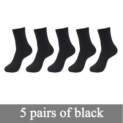 

Men Bamboo Fiber Socks Brand New Casual Business Dress Anti-Bacterial Deodorant Breatheable Man Tube Socks 5pairs lot