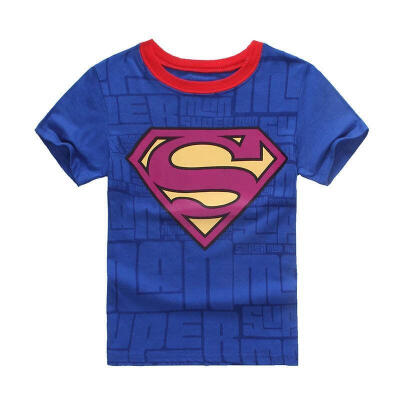 

Spiderman Superman Baby Kids Boy 100 Cotton Short Sleeve T-shirt Tees Tops 2-7Y