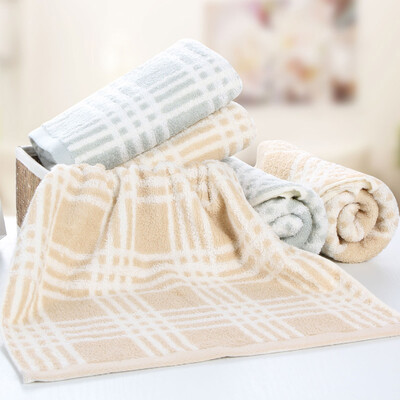 

Sweet Towel pure cotton absorbent thickened towel Scottish Ⅱ 34 74 cm cream-coloured