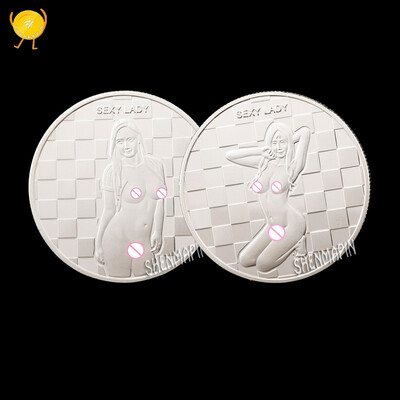 

SEXY LADY commemorative coin gold plated silver artistic gifts pursuit of freedom challenge coins collection