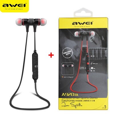 

AWEI A920BL Update Version Bluetooth V41 Earphone Wireless Headphone With Microphone Neckband Headset Auriculares kulakl k