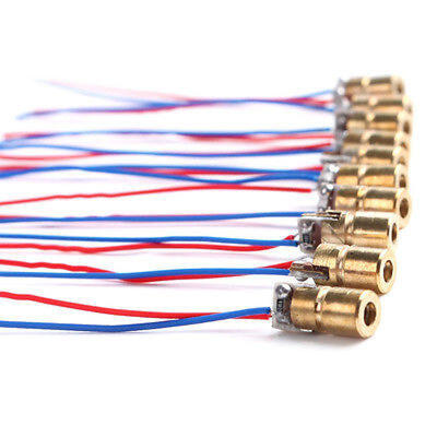 

10pcs 650nm 6mm 5V 5mW Red Laser Dot Diode Module Copper Head Dimmable Lazer
