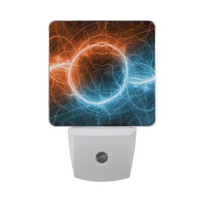 

ALAZA LED Night Light With Smart Dusk To Dawn SensorBlue Fireworks Under Sky Plug In Night Light