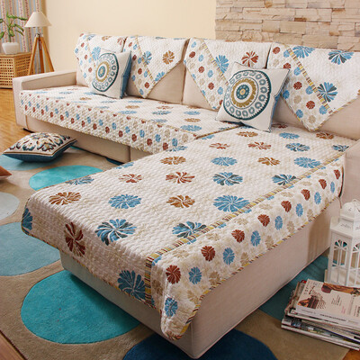 

Rich home FOOJO cotton sofa cushion cushion blue spin flower 90 180cm