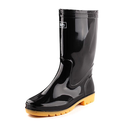 

HUILI rain boots outdoor boots sets of shoes HXL807 mid calf black 42 yards