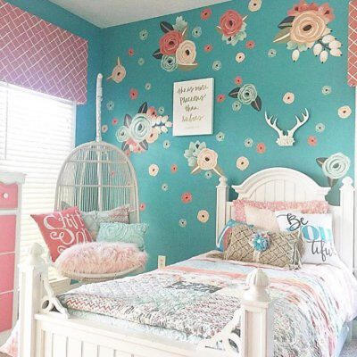 

Flowers Removable Wall Stickers Decal Art Vinyl Flower Mural Home Room Decor DIY