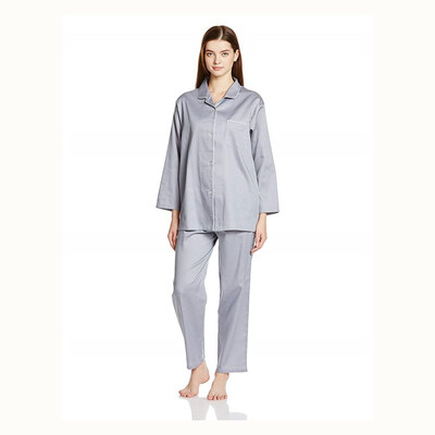 

Cecile Womens Cotton Satin Front Pajamas