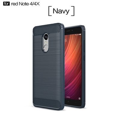 

Fivice Xiaomi Redmi note 4X case Luxury brushed carbon fiber TPU soft shell