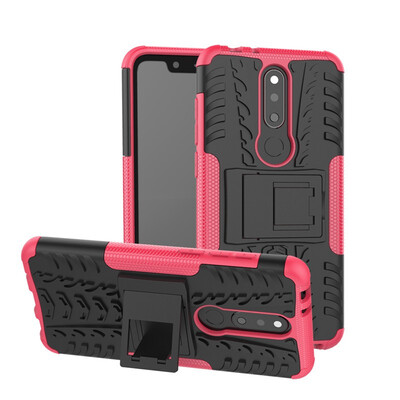 

Fecoprior Case for Nokia X5 NokiaX5 Back Cover Stand Silicon TPU PC Armor Heavy Rugged Phone Celulars Fundas Coque