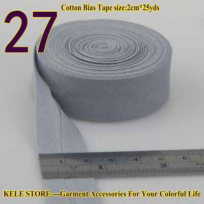 

Cotton bias tape bias binding fold tape size 20mm2cm 34" 25yds various color solid color DIY handmade sewing material