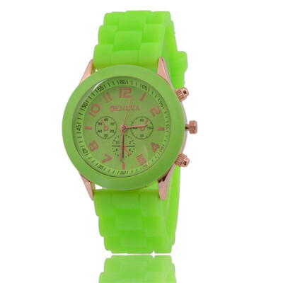 

New Men Women Geneva Silicone Rubber Jelly Gel Quartz Analog Sports Wrist Watch