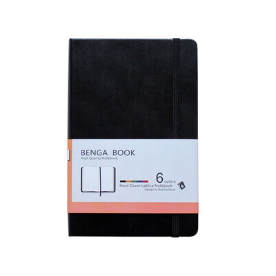 

A6 Small Hand Notebook Stationery Books Elastic Band Lattice Grid Lines Diary Notebook Pocket Square Dotted Bullet Journal Bujo