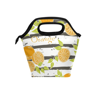 

Lunch Bag Tote Bag Orange Travel Picnic Organizer Lunch Holder Handbags Lunch Bag Box for Office