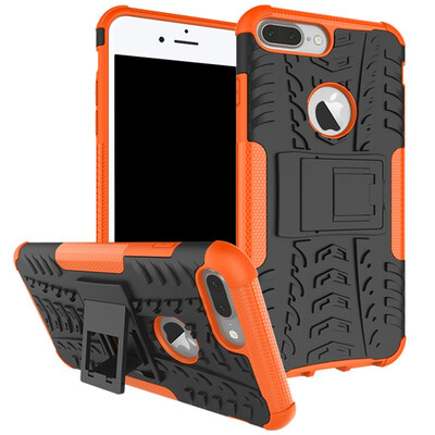 

Fivice iPhone 7 Plus8 Plus Case TPU anti-fall tire pattern back clip bracket phone case