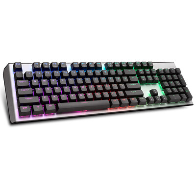 

CoolerMaster CK551 RGB mechanical keyboard tea shaft cherry shaft Cherry axis CNC upper cover 104 keys full key no punch eat chicken keyboard