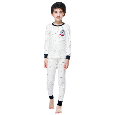 

Red beans Hodo children&39s underwear sets of cotton men&women in the big children fall&winter low collar 100 cotton Qiu Qiu Qiu HD8091 possession of green 140
