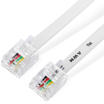 

Ferguson cabos F08316 phone line finished 4-core four-core indoor plane extension cable extension line telephone cable four core 20 meters
