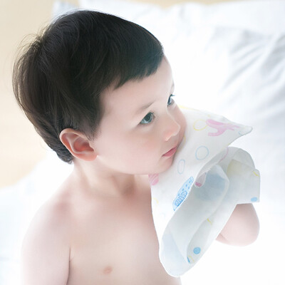 

Sanli cotton high-density gauze children&39s towels 2 loaded A safety standard baby products baby face towel washcloth 25 × 50cm color elephant