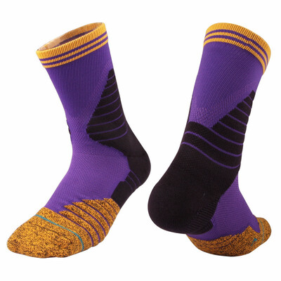 

COSOCK Fancy Color Men Crew Professional Elite Compression Basketball Socks