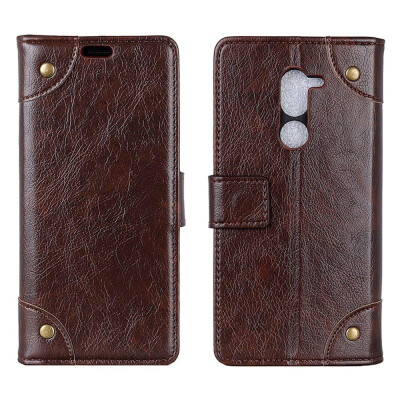 

MOONCASE Millet Pocophone F1 copper buckle nappa leather case - coffee