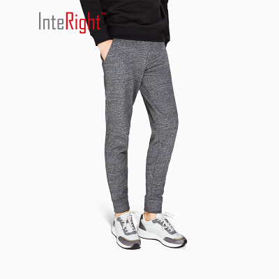 

INTERIGHT Wei pants mens sports casual thickening compound fleece sports pants dark gray