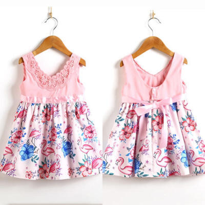 

Baby Girl Kid Child Flower Sleeveless Dress Party Gown Bridesmaid Dress Sundress