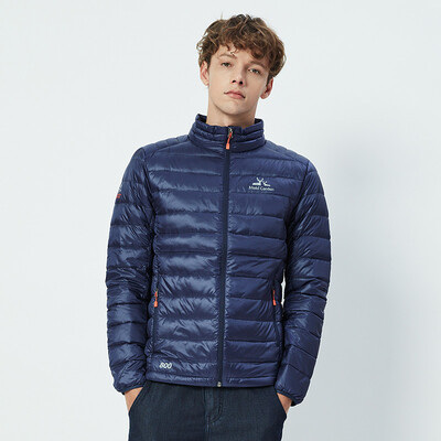 

MOBIGARDEN outdoor camping windproof&splash-proof ultra-thin 800 pontoon collar down jacket jacket men&women EMB1506001 800 Peng - gray blue male  170