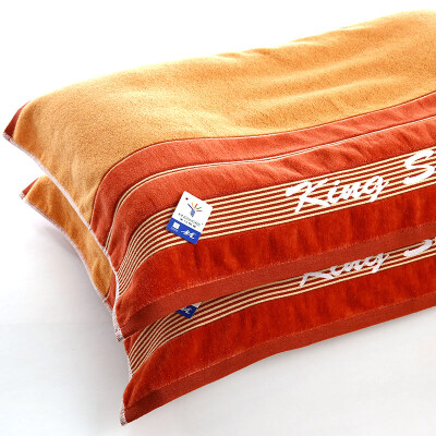 

Gold cotton satin cut pile pillow towel G2025 brown two loaded