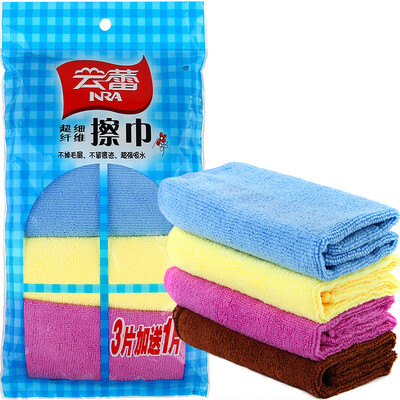

Jingdong Supermarket Yunlei cloth cloth ultra-fine fiber wipes scouring cloth cleaning towel wash cloth 30 30cm 4 packs 12704