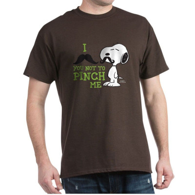 

CafePress - Snoopy - Mustache Your Not to Pinch M - 100 Cotton T-Shirt