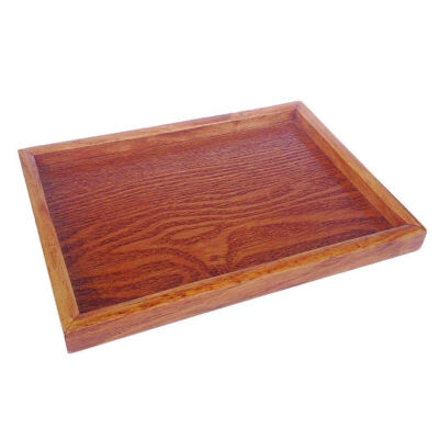 

UpperX Wooden Serving Tray Tea Tableware Plate - Brown 25 18 2cm