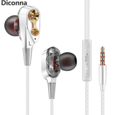 

7D HIFI In-Ear Earphone Dual Dynamaic Driver Headphone Bass Stereo Headset New