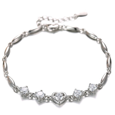 

Heart Bracelets For Women Wedding Bride Party Fashion Jewelry Gifts Female Ladies Elegant Accessories F79