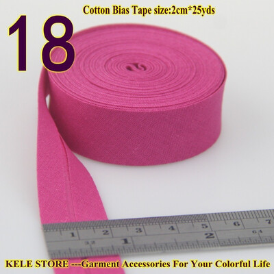 

Cotton bias tape bias binding fold tape size 20mm2cm 34" 25yds various color solid color DIY handmade sewing material