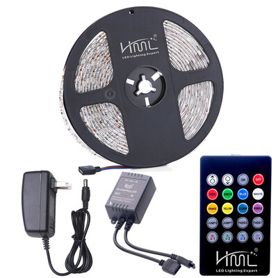 

HML 5M Waterproof 72W 5050 RGB LED Strip Light with 20 Keys Music Remote Control And
