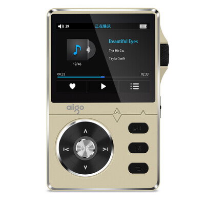 

Aigo MP3-105 mp3 плеер музыкальный Hi-Fi звук без потерь HD портативный серый черны