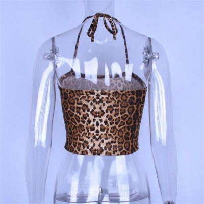 

NEW Sexy Leopard Print Crop Bottoming Shirt Vest For Women