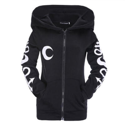 

Women Punk Gothic Witch Vampire Hooded Coats Long Sleeve Sport Hoodies Halloween