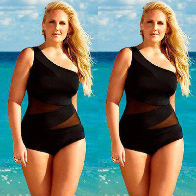 

Femme Grande Taille Maillot de bain Haute Retro Pad une pièce Bikini Tankini