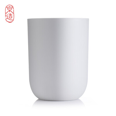 

Beijing made household trash can simple plain living room bedroom kitchen bathroom easy to scrub medium porcelain white