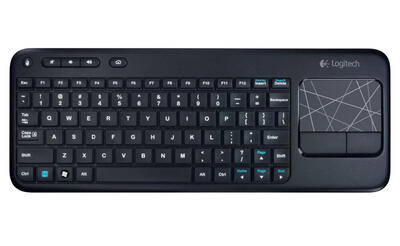 

Logitech Беспроводная сенсорная клавиатура K400 со встроенным Multi-Touch Сенсорная панель, черный