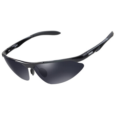 

Wei Gu's (VEGOOS) 8011 sunglasses male polarized driving mirror driver men sunglasses sports sunglasses black box gray film